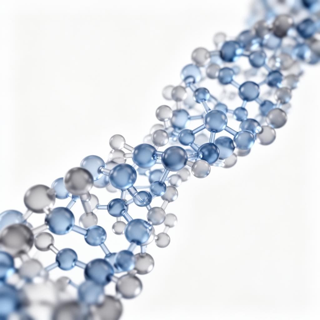 Abstract peptide molecular chain visualization